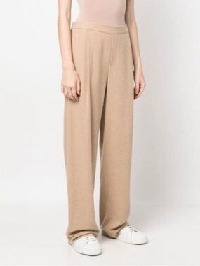 Vince Italian Wool Flannel Trouser Pants Camel Tan Small Minimalist Workwear